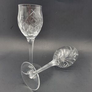 Set 2 Waterford Marquis Destiny Crystal Wine / Water Goblet Glasses Vtg 8.1/2"